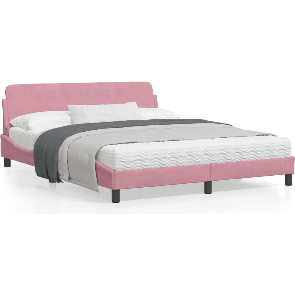 Thumbnail - VidaXL, Bett, Bettgestell mit Kopfteil Samt (160 x 200 cm)