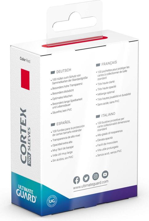 Produktbild Ultimate Guard Kartenhülle Cortex Sleeves Standardgrösse Rot 100