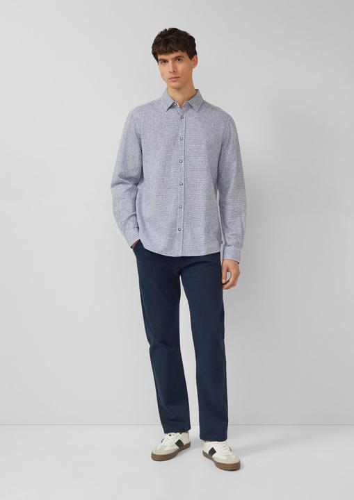Immagine prodotto s.Oliver Regular Fit: Langarmhemd aus Leinenmix mit Streifen (L)