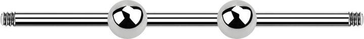 Immagine prodotto Star Piercing Barra per bilancieri in argento con due palline (senza ottone, Acciaio chirurgico 316L)