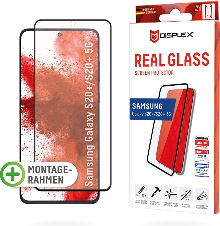 Produktbild Displex Real Glass, Full Cover Panzerglas (1 Stück, Samsung Galaxy S20+, Samsung Galaxy S20+ 5G)