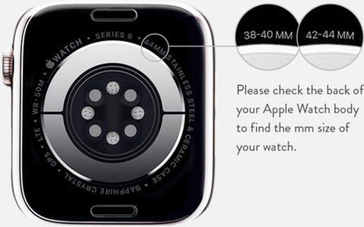 Actual product image Burga Apple Watch Band Metal Mesh Black 38mm / 40mm / 41mm (Milanaise RVS vlechtwerk)