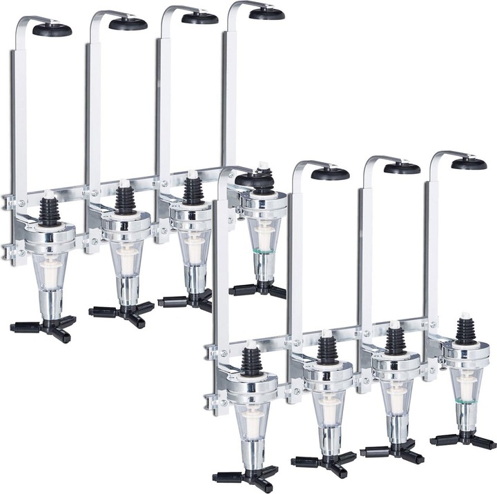Actual product image Relaxdays Bottle holder and dispenser for wall mounting, set of 2 (Bar spoons + Cocktail stirrers)