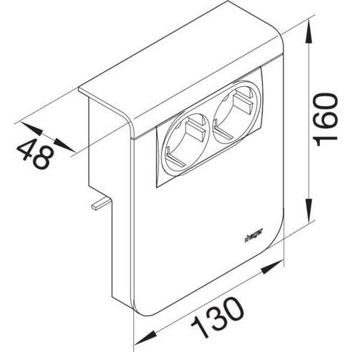 Thumbnail - Hager, Kabelschutz + Kabelführung, TEH SL201159159016 Geräteträger leer für Tragsteggeräte zu SL 20x115mm verkehrsw ...