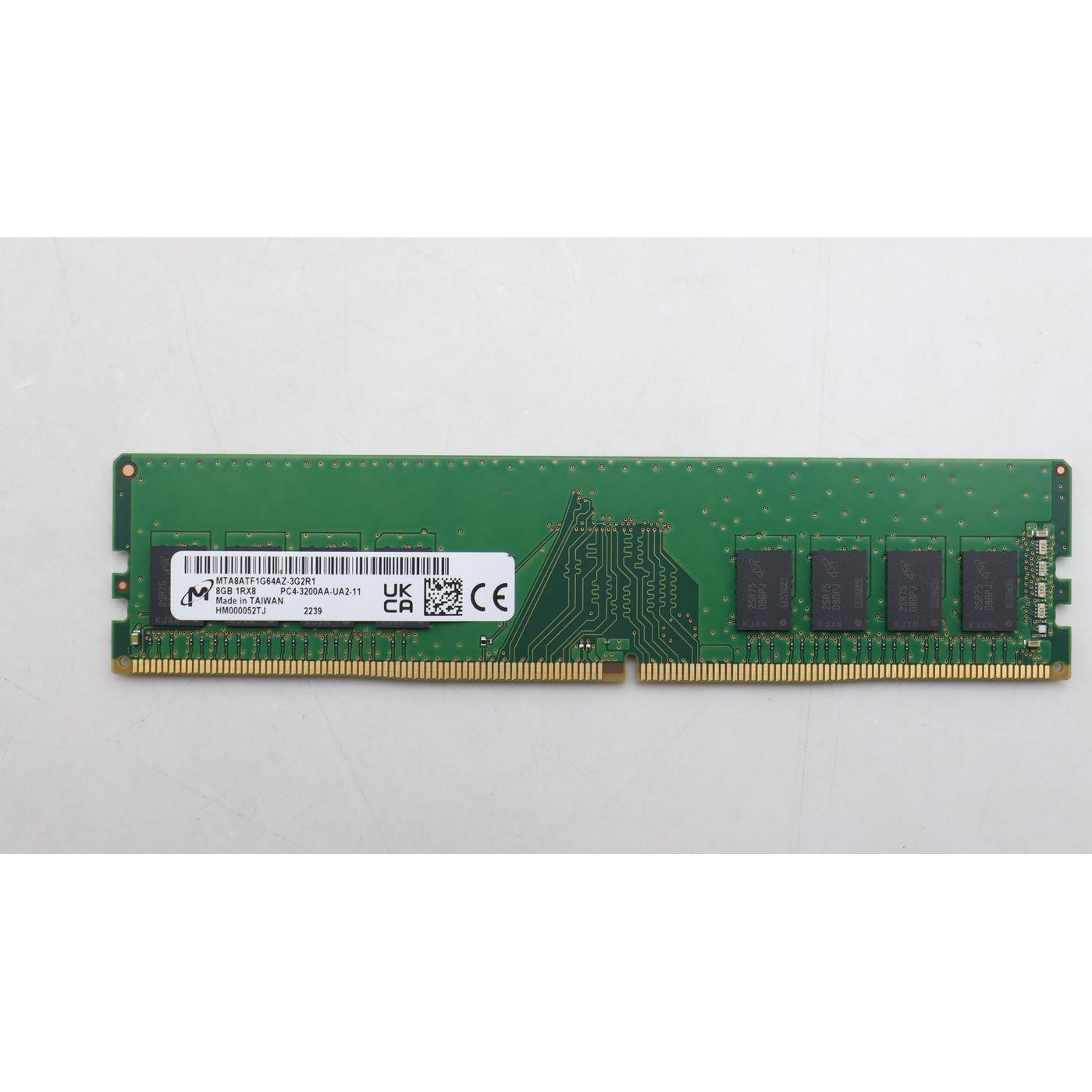 Lenovo 8GB DDR4 UDIMM memory module (DDR4-RAM, U-DIMM), Memoria RAM