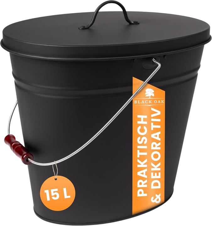 Produktbild Black Oak Ascheeimer Vesuvio, 15l, mit Deckel