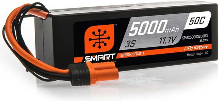 Spektrum 5000mAh 3S 11.1V 50C Smart LiPo Hardcase IC3 (11.10 V, 5000 mAh)
