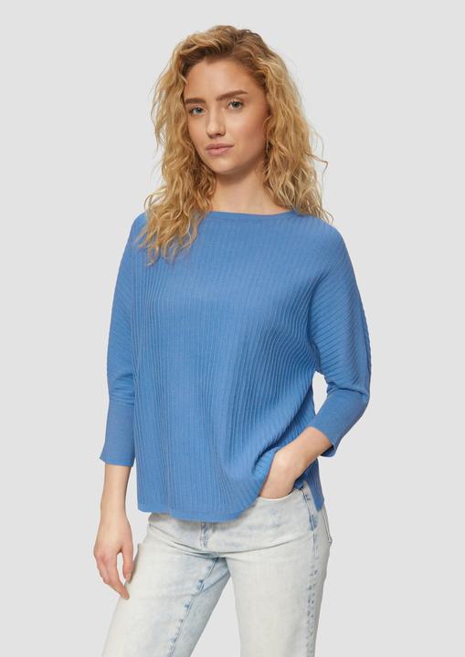 Produktbild S.Oliver Strickpullover Weicher Pullover mit Struktur und 3/4-Fledermausärmeln (48)