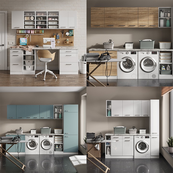 Produktbild Vicco Eckschrank für Haushaltsgegenstände R-Line (86 x 60 x 81.5 cm)