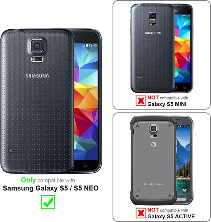 Productafbeelding Cadorabo Boek Onzichtbare Magneethoes (Samsung Galaxy S5, Samsung Galaxy S5 Neo)