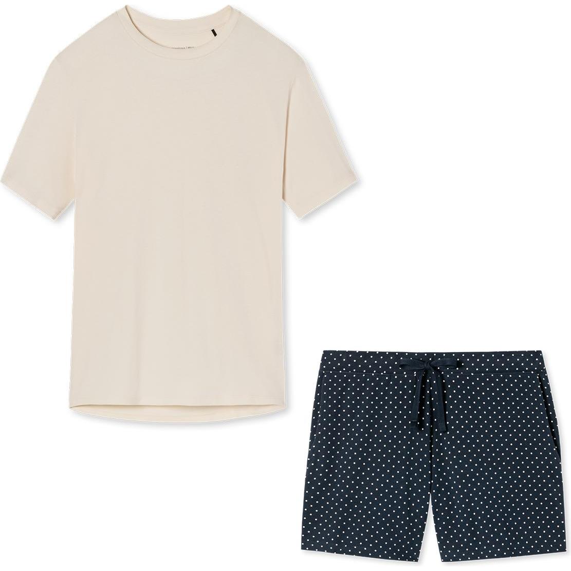 Thumbnail - Schiesser, Damen, Pyjama, Organic Cotton Schlafanzug, Blau, (38)