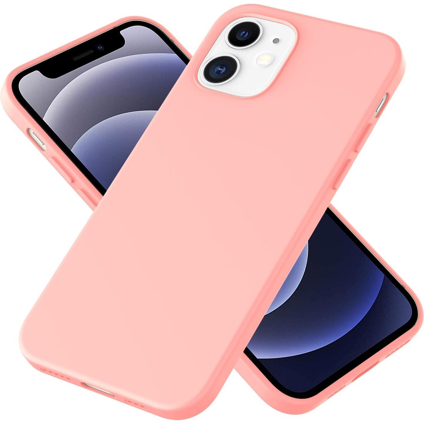 Nalia Liquid Silikon Handyhülle (Apple iPhone 12 mini), Smartphone Hülle, Rosa