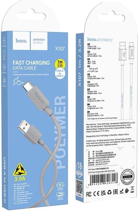 Immagine prodotto Hoco Cable cable USB A to Type C 3A X107 1 m white (1 m)