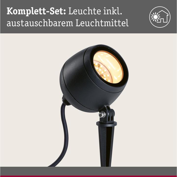 Produktbild Paulmann 94770 LED-Gartenstrahler LED 6.2 W Anthrazit (660 lm, IP65)