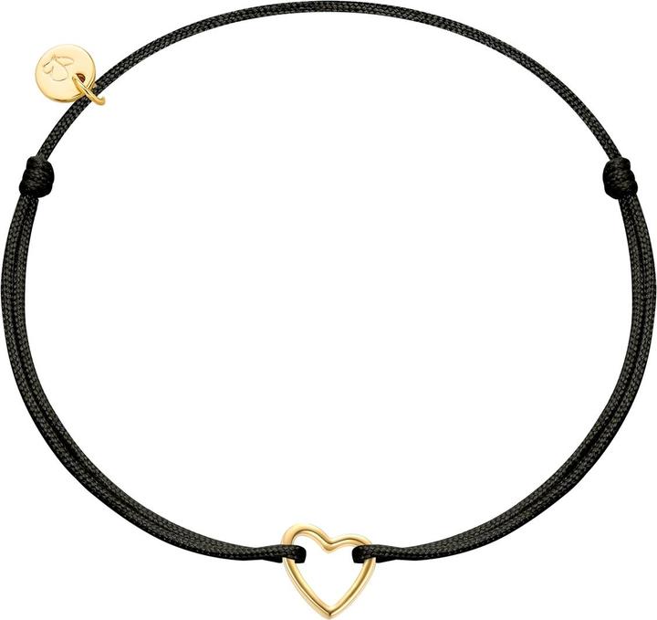Produktbild Glanzstücke München Textilarmband Herz - 36424 (22 cm, Sterling Silber)