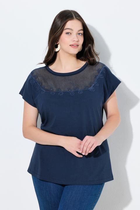 Actual product image Ulla Popken Eco Cotton Mesh Panel Tee (42, 44)