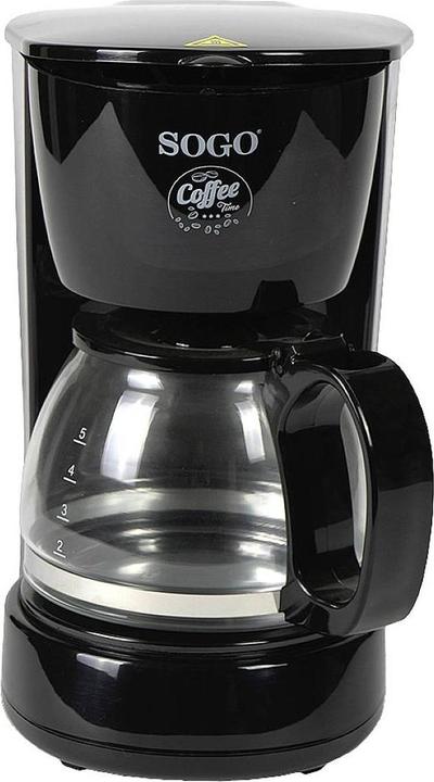 Sogo MACHINE À CAFÉ AU GOUTTE À GOUTTE AVEC POT EN VERRE, - 0,6L -4 TASSES - 650W
