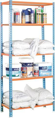 Produktbild SimonRack Schwerlastregal MADERCLICK 5 8435104912782 orange, blau, braun 90,0 x 50,0 x 180,0 cm