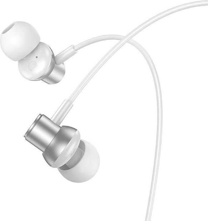 Produktbild Hoco Wired headphones wire earphones Jack 3,5 mm with microphone M110 silver (Kabelgebunden)