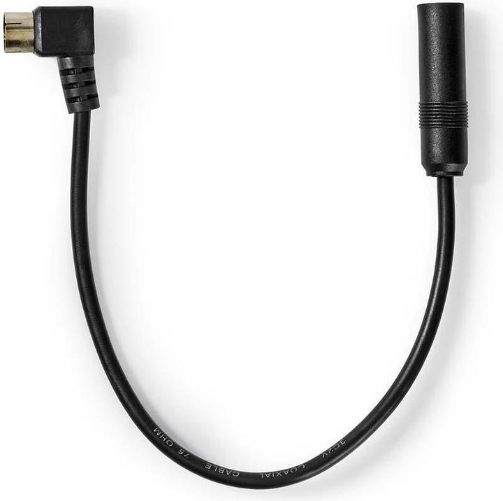 Produktbild Nedis Auto-Antennenkabel IEC (Coax) Stecker Auto-Antennenbuchse Vernickelt 0.30 m rund PVC Schwarz P (Antennenkabel)