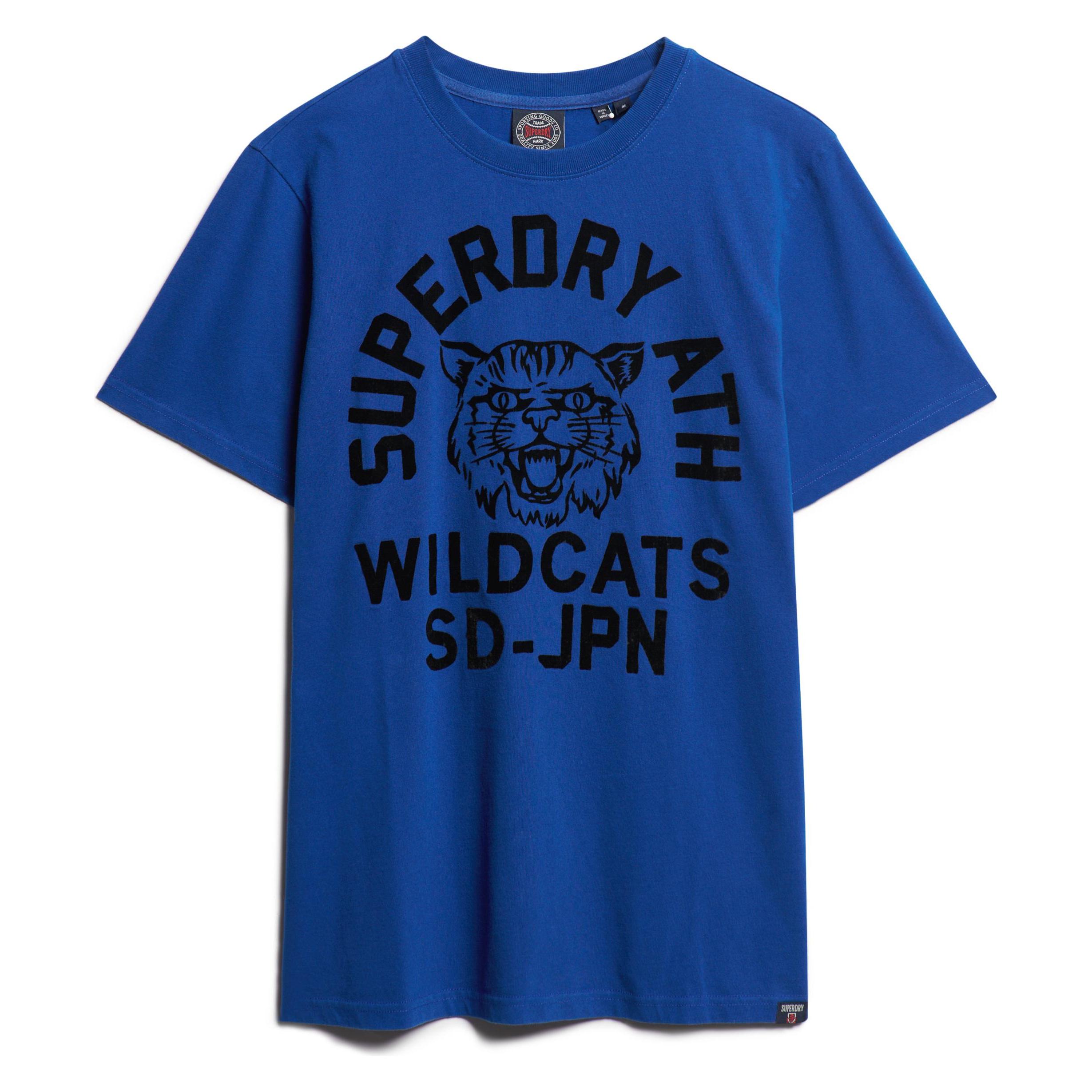Superdry, Herren, Shirts, Track & Field Athletic T-Shirt Mit Grafik, Blau, (Xxl)