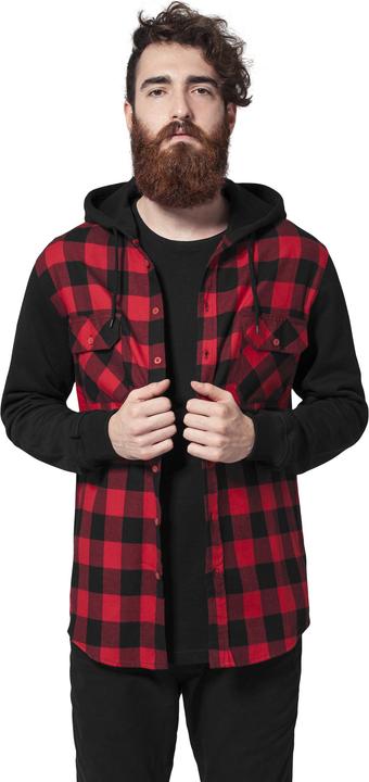 Immagine prodotto Urban Classics Camicia con cappuccio e maniche in flanella a quadri (S)
