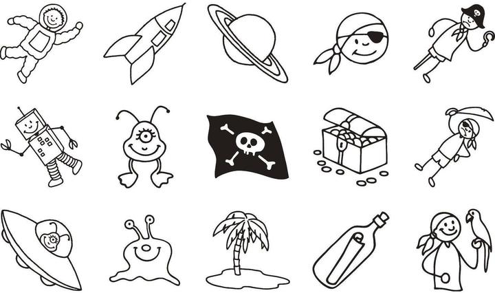 Productafbeelding Heyda Postzegeldoos Piraten & Ruimtereizen