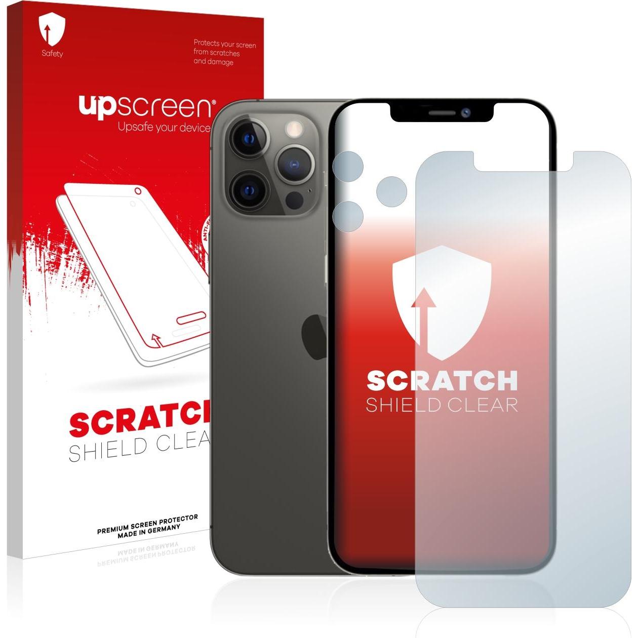 upscreen Scratch Shield Displayschutz (1 Stück, Apple iPhone 12 Pro Max), Smartphone Schutzfolie, Transparent