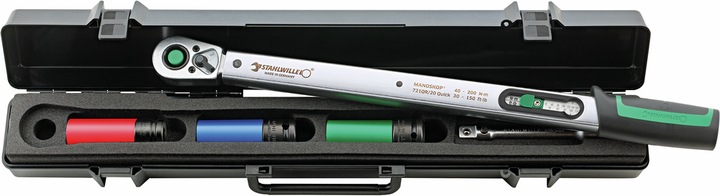 Actual product image Stahlwille Torque wrench set 721QR/20/3/1 Quick (1/2", 40 Nm, 200 Nm)