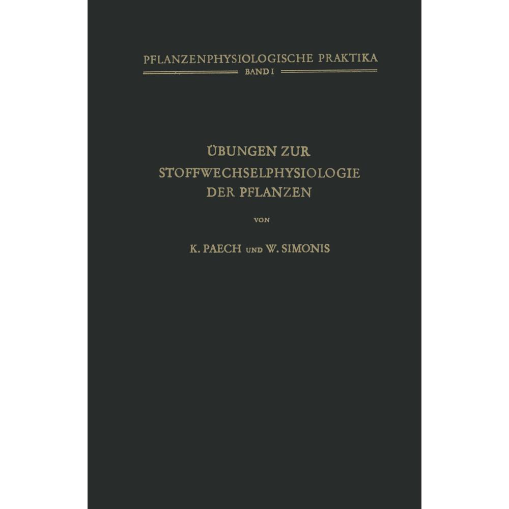 Übungen zur Stoffwechselphysiologie der Pflanzen, Fachbücher