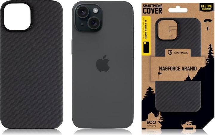 Actual product image Tactical MagForce Aramid Cover for Apple iPhone 15 Black (Apple iPhone 15)