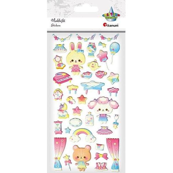 Titanum, Sticker, Konvexe Aufkleber für Mädchen, 38 Stück