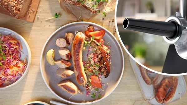 Produktbild Bosch Hausgeräte Serie 6, Fleischwolf, MultiPower Series 6, 2100 W, Schwarz, silver metalic, MFWS650B