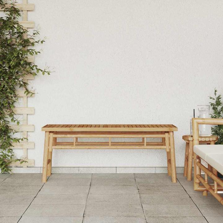 Actual product image vidaXL Garden bench 110x38x45 cm bamboo