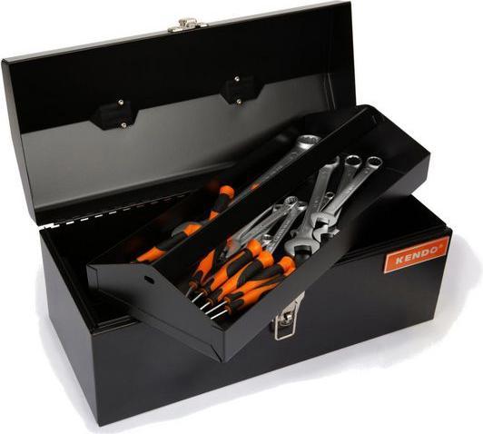 Actual product image Kendo Metal tool box, empty