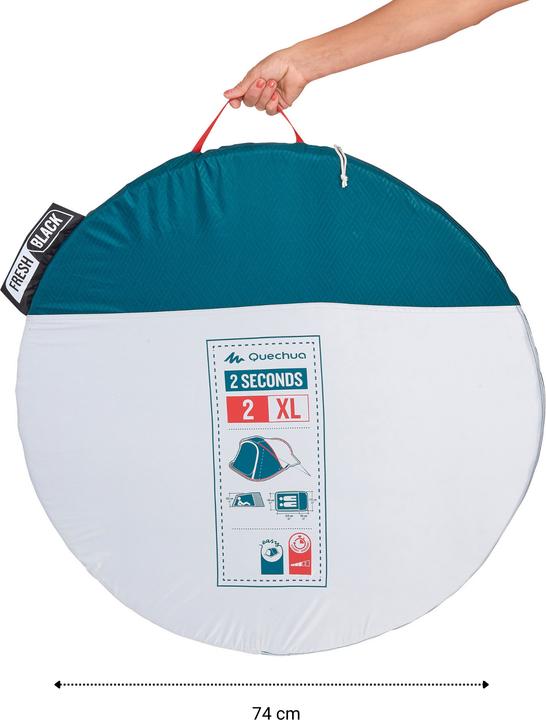 Produktbild Quechua 2 Seconds 2 XL Fresh&Black (Kuppelzelt, 4.24 kg, 2 Personen)