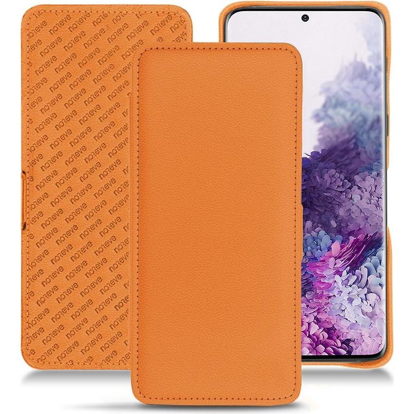 Noreve Lederschutzhülle horizontal (Samsung Galaxy S20), Smartphone Hülle, Orange