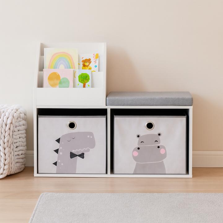 Actual product image Relaxdays Kinderbank mit Bücherregal