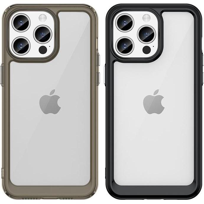 Thumbnail - Hurtel iPhone 15 Pro Max Outer Space Reinforced Case with Flexible Frame - Blue (Apple iPhone 15 Pro Max), Smartphone Hü...