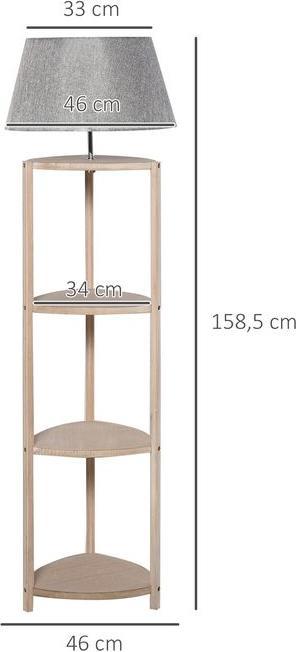 Produktbild Homcom Stehlampe inkl. Regal (E27)