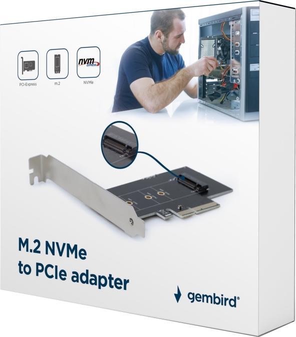 Immagine prodotto Gembird PEX-M2-01 - PCIe - M.2,PCIe - PCIe 3.0 - 101 mm - 55 mm - 12 mm