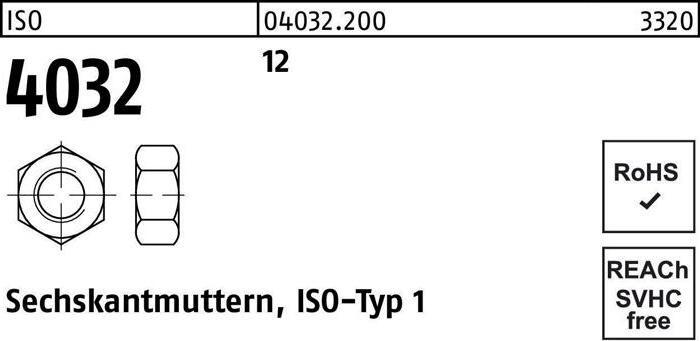Produktbild Bufab Sechskantmutter ISO 4032 M 20 12 (M20)