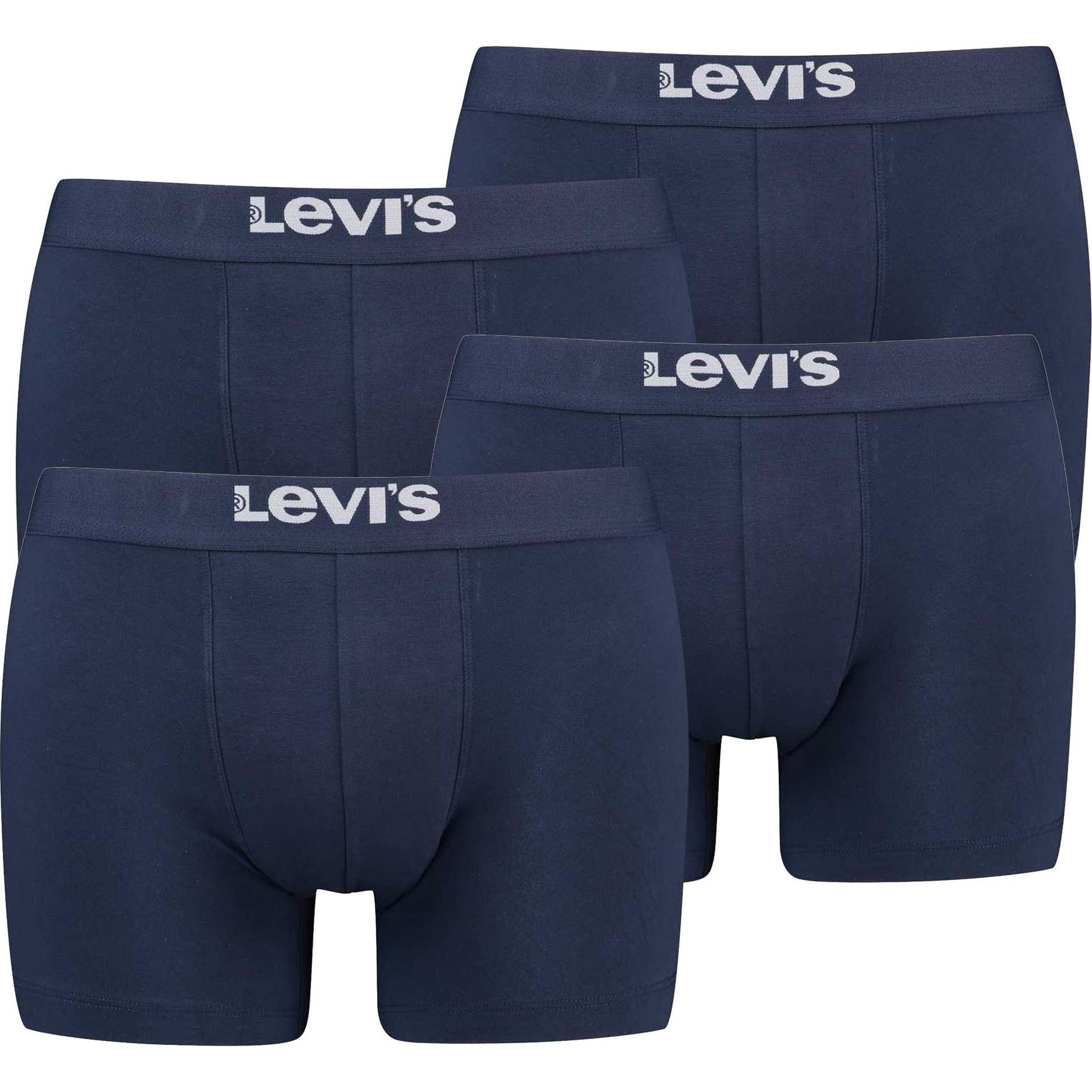 Levis, Herren, Unterhosen, Boxershort Casual, Blau, (XXL, 4er Pack)