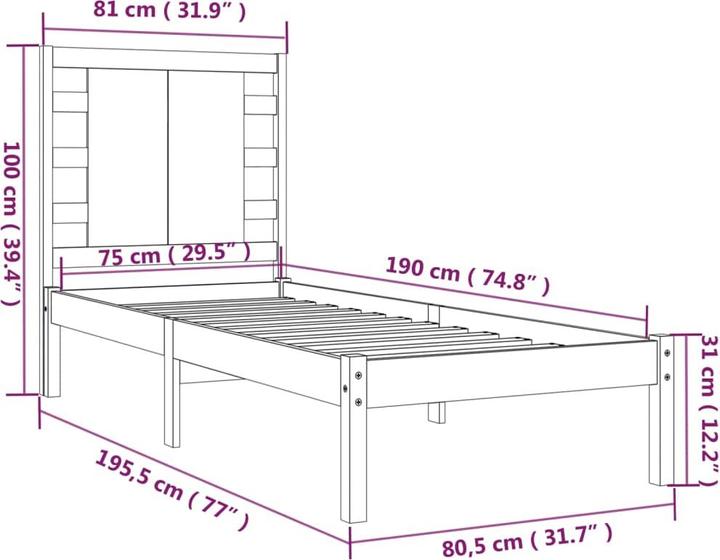 Produktbild vidaXL Uriah (75 x 190 cm)