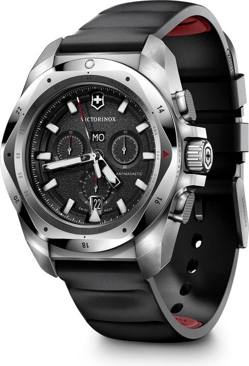 Immagine prodotto Victorinox I.N.O.X. Chrono 43, SIR, quadrante BLK, cinturino in gomma BLK (Cronografo, Orologio sub, 43 mm)