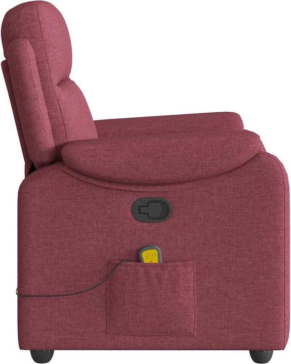 Produktbild vidaXL Massagesessel Weinrot Stoff Massage TV-Sessel