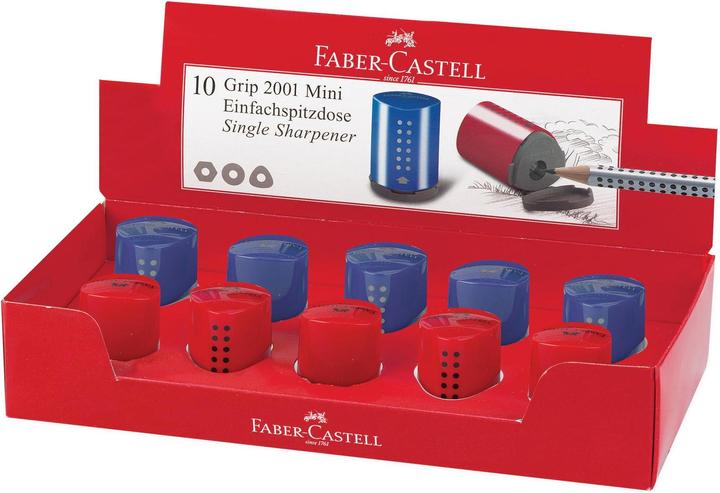 Image du produit Faber-Castell Spitzer Grip 2001 Mini 10 Stück, Blau und Rot