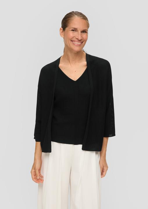 Produktbild s.Oliver Strickjacke Strickjacke mit Lochstruktur (L)
