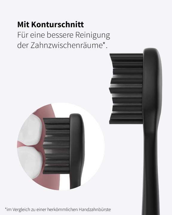 Produktbild Zahnheld Bürstenkopf Basic Medium 9x Schwarz (9 x)