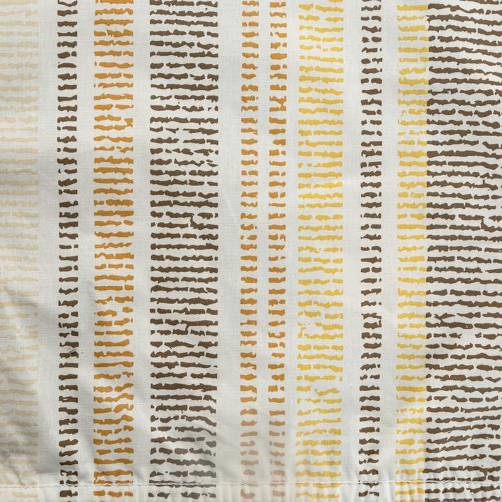 Productafbeelding Eurofirany Spannbettlaken 160x200 cm, Senffarbe, weiss, gestreifte Baumwolle, 105 g/m2 DRUCK (160 x 200 x 30 cm)